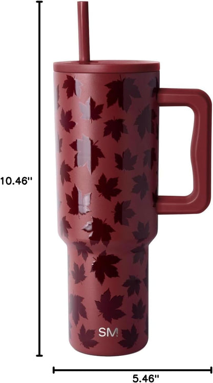 Simple Modern Halloween Signature Voyager | 16oz Travel Coffee Mug Tumbler with 360° Lid | Gifts for Women Men | Ceramic-Lined Insulated Stainless Steel Cold Brew Iced Coffee Cup | Spooky Mix