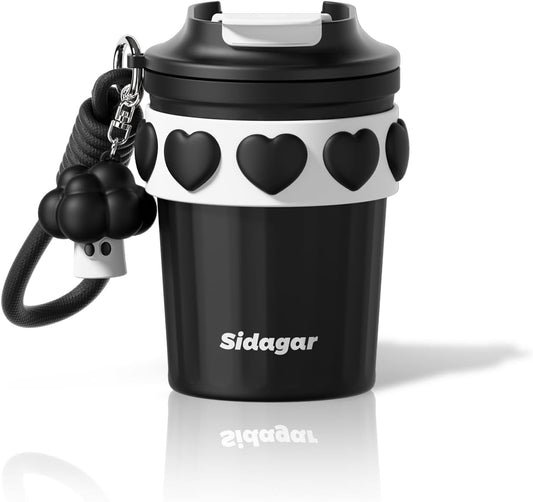 SDGA+ 12 oz Travel Coffee Mug Spill Proof Leak Proof, Stainless Steel Thermal Coffee Cup with Lid, Resuable Cup for Hot and Cold, Portable Tumbler for Women, Light Pink