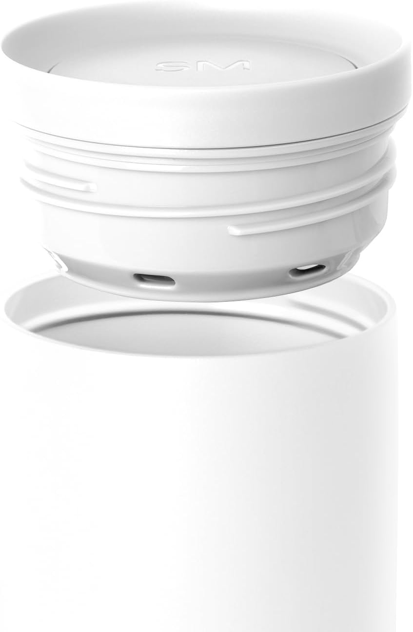 Simple Modern Travel Coffee Mug Tumbler with 360° Lid | Ceramic-Lined Insulated Stainless Steel Cold Brew Iced Coffee Cup | Gifts for Women Men Her Him | Voyager Signature | 16oz | Sea Glass Sage