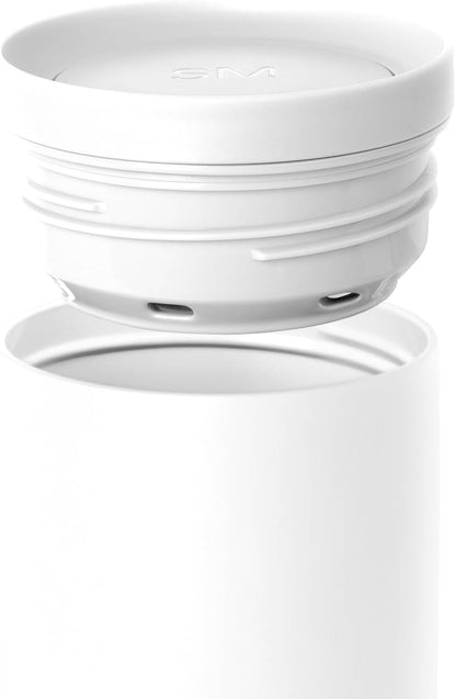 Simple Modern Travel Coffee Mug Tumbler with 360° Lid | Ceramic-Lined Insulated Stainless Steel Cold Brew Iced Coffee Cup | Gifts for Women Men Her Him | Voyager Signature | 16oz | Sea Glass Sage