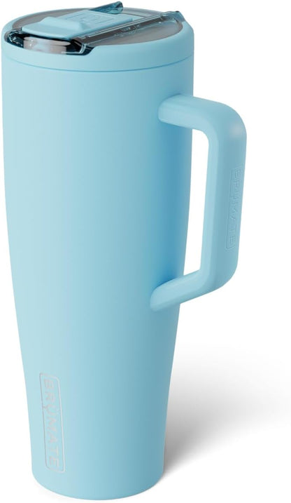 BrüMate Era Flip 30oz Tumbler with 100% Leakproof Covered Straw Lid | Hygienic Covered Straw | Insulated Stainless Steel Water Bottle with Handle | Cup Holder Friendly | BPA-Free (Sage)