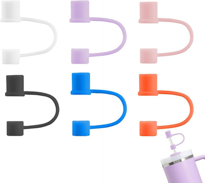 6|12 Pack 0.4in/10mm Straw Toppers, for Stanley Straw Covers Cap for Tumblers for Stanley 14|20|30|40|64 Oz Cup, Silicone Dust-Proof Caps（ Cup is Not Included）, 6 Pack