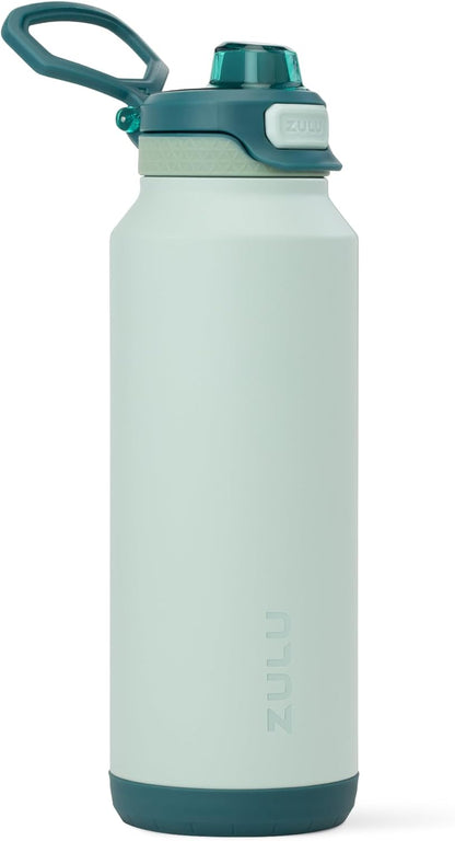 ZULU Powerfill Pro 32oz Stainless Steel Water Bottle with Quick Fill Lid, Triple Walled Vacuum Insulated Metal, Leak Proof Locking Lid, Sip and Chug, Reusable BPA Free, High Tide