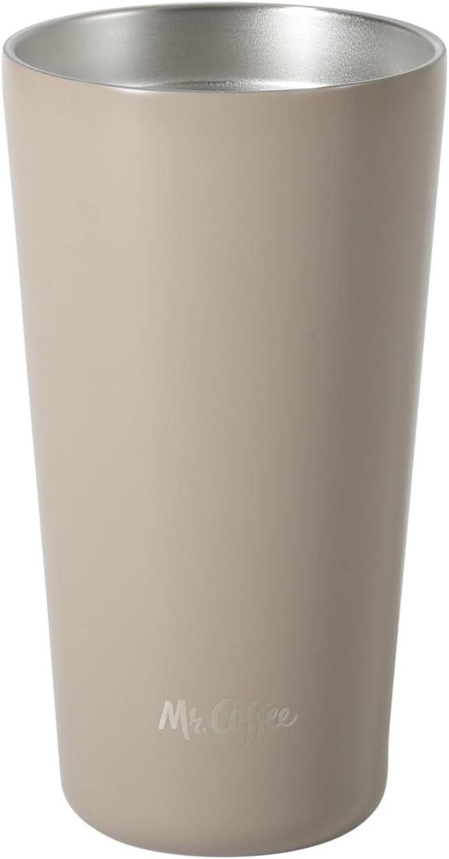 Mr. Coffee Java Quest 16 oz Double Wall Stainless Steel Tumbler with Lid & Reusable Straw, Insulated Thermal Drink Cup for Hot & Cold Beverages, Teal
