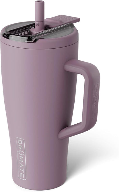 BrüMate Era Flip 30oz Tumbler with 100% Leakproof Covered Straw Lid | Hygienic Covered Straw | Insulated Stainless Steel Water Bottle with Handle | Cup Holder Friendly | BPA-Free (Sage)