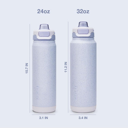 ZULU Powerfill Pro 32oz Stainless Steel Water Bottle with Quick Fill Lid, Triple Walled Vacuum Insulated Metal, Leak Proof Locking Lid, Sip and Chug, Reusable BPA Free, High Tide