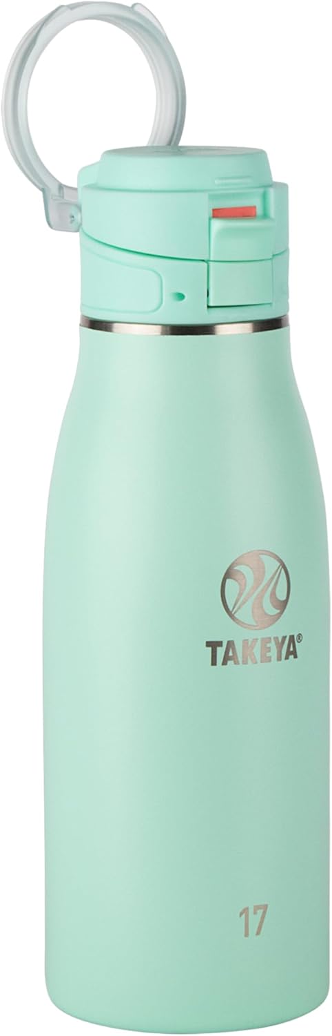 Takeya 17 oz Traveler Stainless Steel Insulated Travel Coffee Mug with Locking Leak Proof Lid, Premium Quality, BPA Free, Arctic