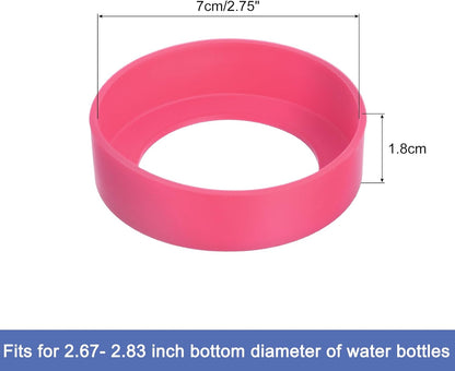 uxcell Water Bottle Boot, Protective Silicone Boot Sleeve Non Slip Bottom Cover Bumper for Water Bottles Mug Tumbler