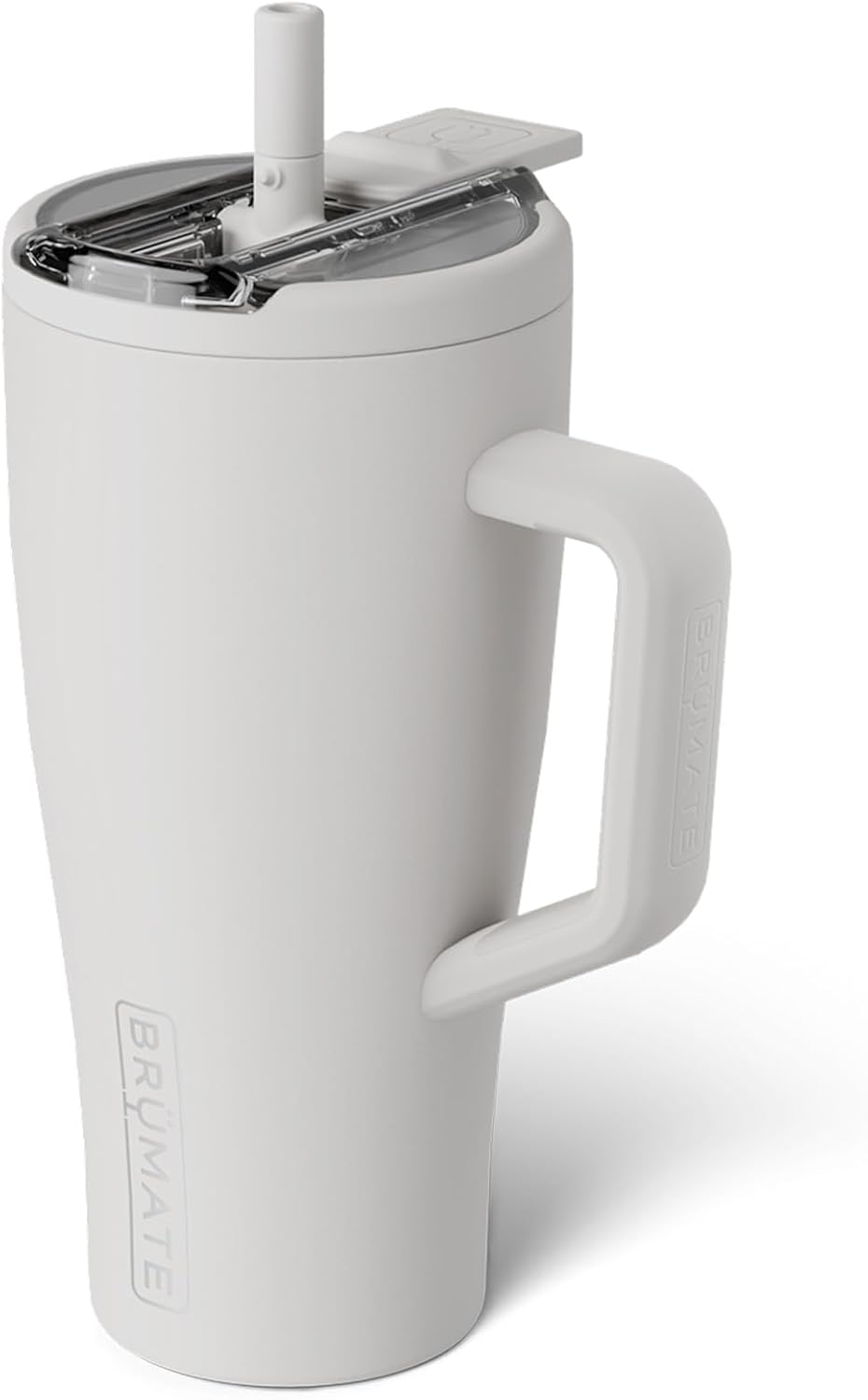 BrüMate Era Flip 30oz Tumbler with 100% Leakproof Covered Straw Lid | Hygienic Covered Straw | Insulated Stainless Steel Water Bottle with Handle | Cup Holder Friendly | BPA-Free (Sage)