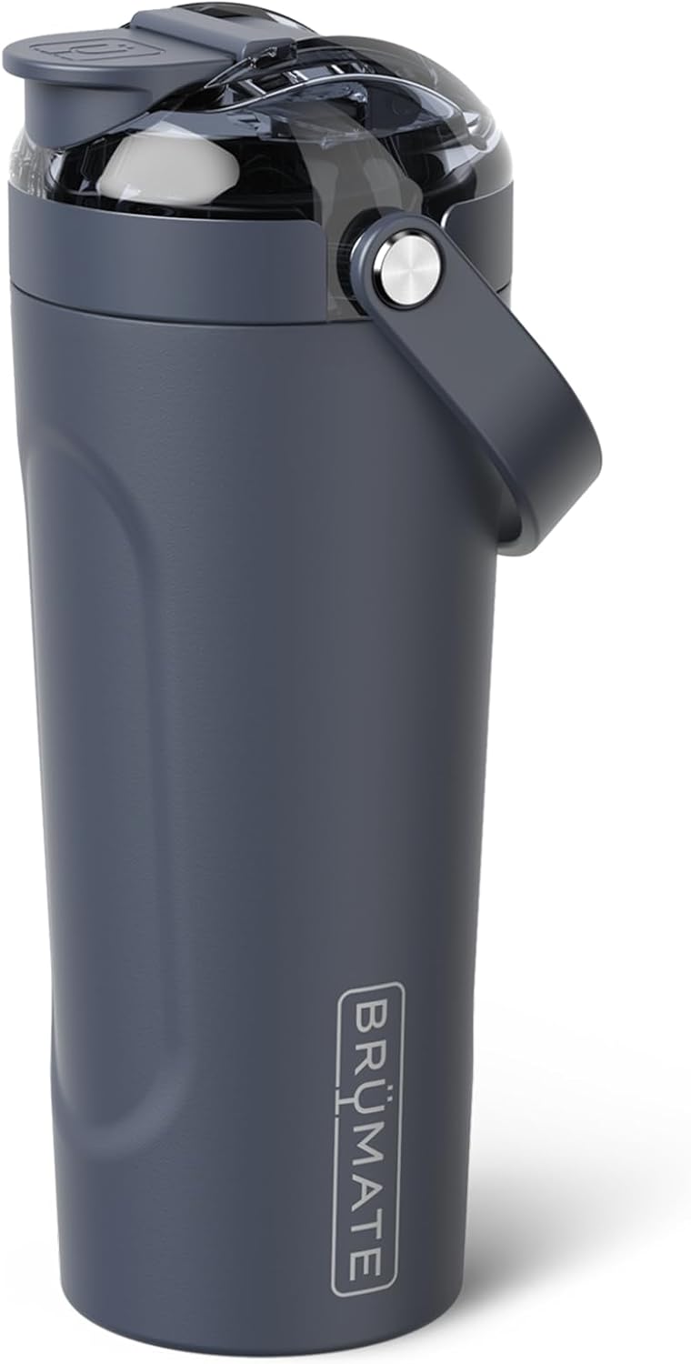 BrüMate MultiShaker Blender Shaker Bottle | 100% Leakproof Insulated Stainless Steel | Pre Workout and Protein Shaker Bottle for the Gym | 25oz (Dark Aura)