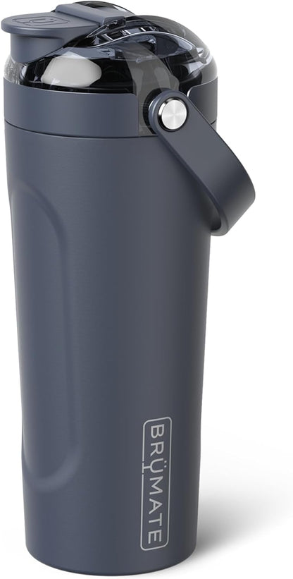 BrüMate MultiShaker Blender Shaker Bottle | 100% Leakproof Insulated Stainless Steel | Pre Workout and Protein Shaker Bottle for the Gym | 25oz (Dark Aura)