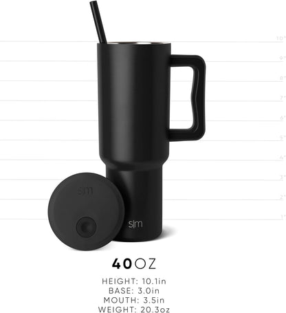 Simple Modern Halloween Signature Voyager | 16oz Travel Coffee Mug Tumbler with 360° Lid | Gifts for Women Men | Ceramic-Lined Insulated Stainless Steel Cold Brew Iced Coffee Cup | Spooky Mix