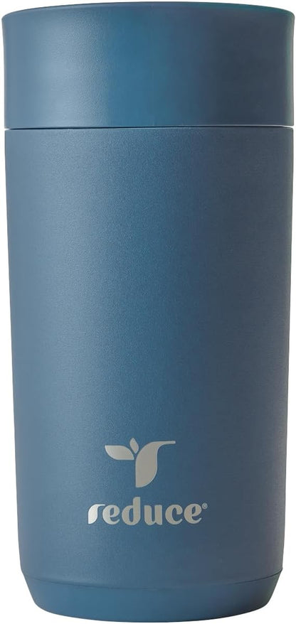 REDUCE Perk 10oz Insulated Coffee Tumbler – Leak-Proof with Lockable Lid and Vacuum Insulation–Durable Stainless Steel–Fits Car Cup Holders–One-Handed Travel Mug in Sand Leopard Print-Gentle Lavender