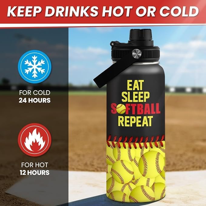 SANDJEST Gym Insulated Engraved Stainless Steel Water Bottle 32oz, Vacuum Chug Lid Travel Tumbler For Men Friends Dad Gymer Trainer, Gym Mode on, Birthday Christmas Father's Day