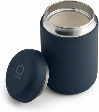 Fellow 12 oz Carter Wide Travel Mug - Wide Mouth Vacuum-Insulated Stainless Steel Coffee Mug - Tea and Coffee Tumbler with Ceramic Interior - Matte Black