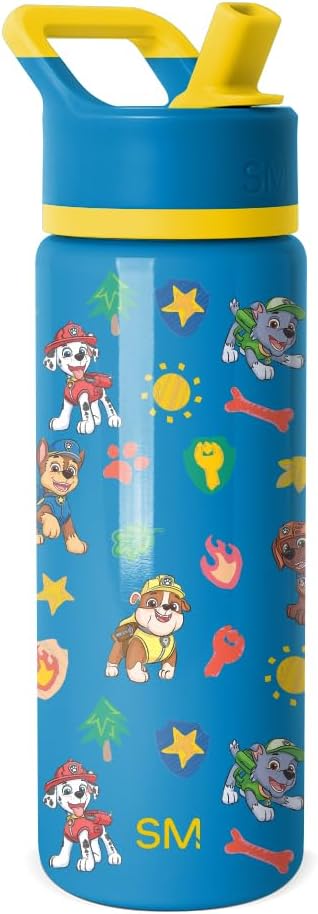 Simple Modern Kids Water Bottle with Straw Lid | 14oz Insulated Stainless Steel Kids Tumbler & Spill Proof Toddler Cup for School, Girls, Boys | Summit | Chloe Floral - Colors B