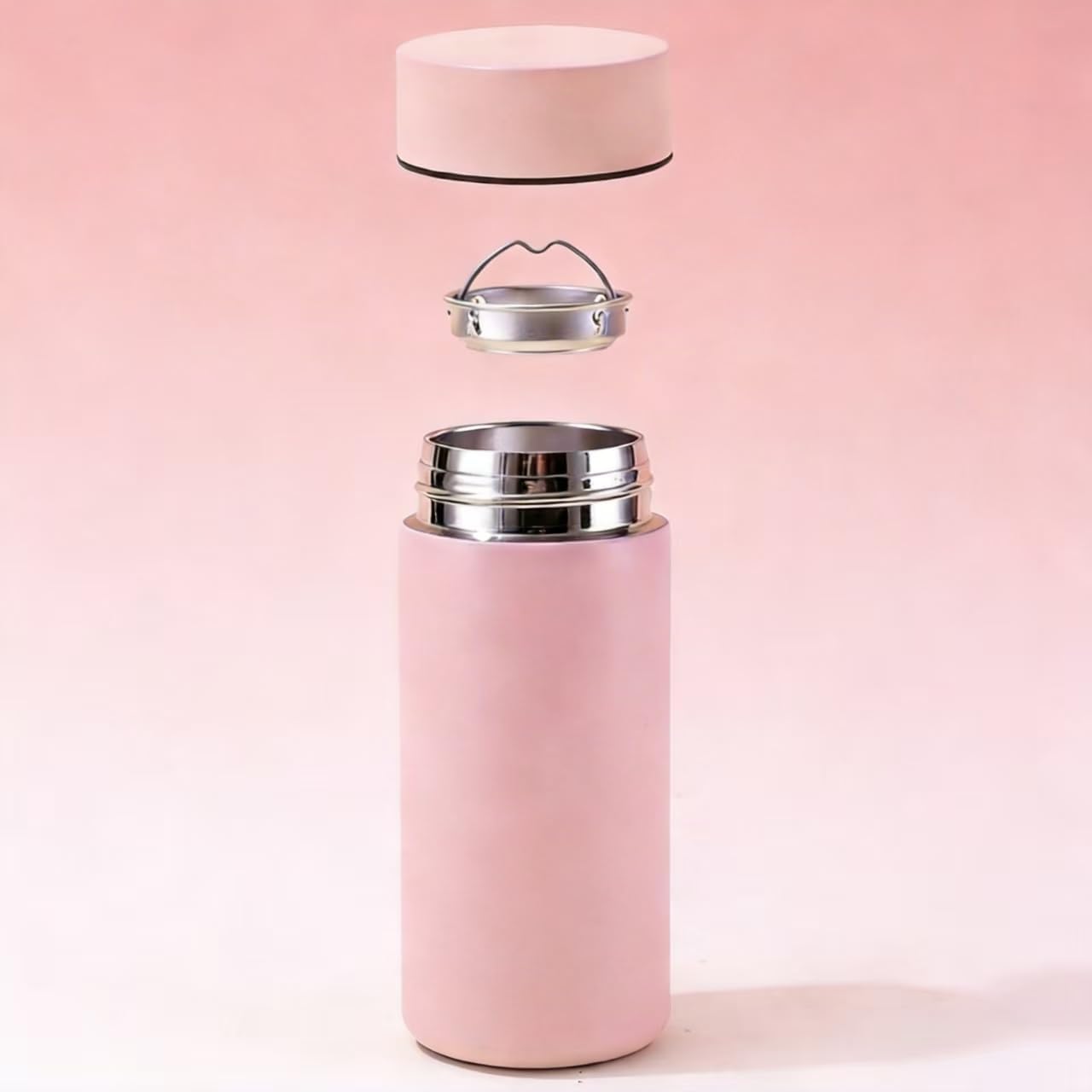Insulated Water Bottle with Tea Infuser, Stainless Steel Insulated Flask, Leak Proof ，Vacuum Tumbler for Coffee, Tea and Drinks, BPA Free, Keeps Drinks Hot or Cold, 11oz (Green)