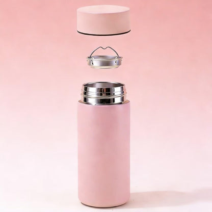 Insulated Water Bottle with Tea Infuser, Stainless Steel Insulated Flask, Leak Proof ，Vacuum Tumbler for Coffee, Tea and Drinks, BPA Free, Keeps Drinks Hot or Cold, 11oz (Green)