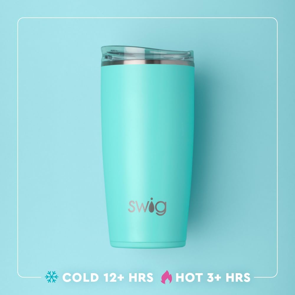 Swig Life 32oz Insulated Tumbler, Travel Coffee Tumbler with Lid, Cup Holder Friendly Travel Coffee Mug, Stainless Steel with Lid (Hayride)