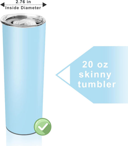 20 oz Skinny Tumbler Replacement Lids Spill Proof Splash Resistant Lids Covers for 2.76in Cup Mouth Compatible with YETI Rambler and More Tumbler Cups (20 oz, 2 Pack)