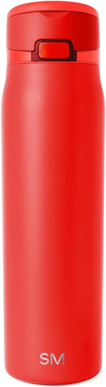 Simple Modern Mesa Loop Water Bottle with Covered Straw and Handle | 24oz Cup Holder Friendly Insulated Stainless Steel Bottles for Travel, Sports and School | Iris Sage - Colors A