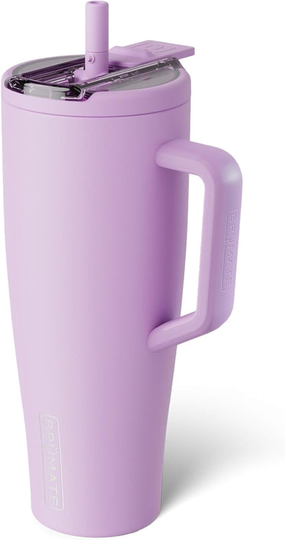 BrüMate Era Flip 30oz Tumbler with 100% Leakproof Covered Straw Lid | Hygienic Covered Straw | Insulated Stainless Steel Water Bottle with Handle | Cup Holder Friendly | BPA-Free (Sage)