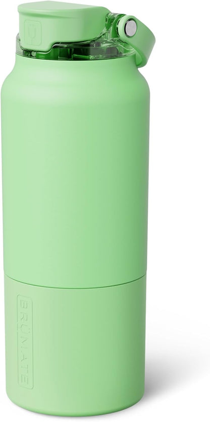 BrüMate Rise 25oz Water Bottle With 100% Leakproof Covered Silicone Straw | Insulated Stainless Steel Water Bottle | Cup-Holder Friendly | Fast Flow | Soft Sip Silicone Spout | BPA-Free (Rose Taupe)