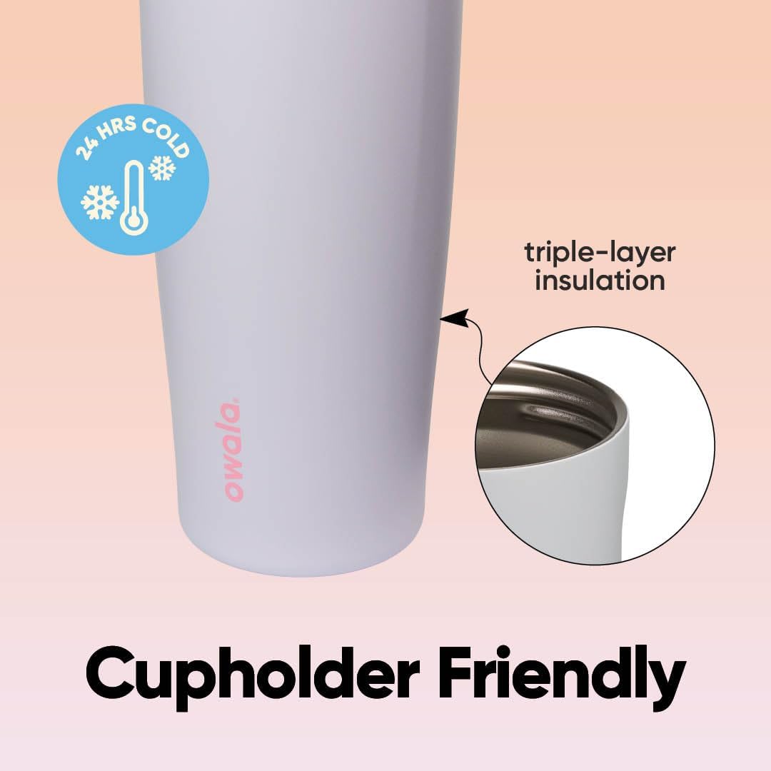 Owala FreeSip Sway Insulated Stainless Steel Water Bottle with Two-Way Spout, Built-In Straw and Bucket Handle, Made for Travel, School, and Sports, 30oz, BPA Free, Leak Proof, Daybreak