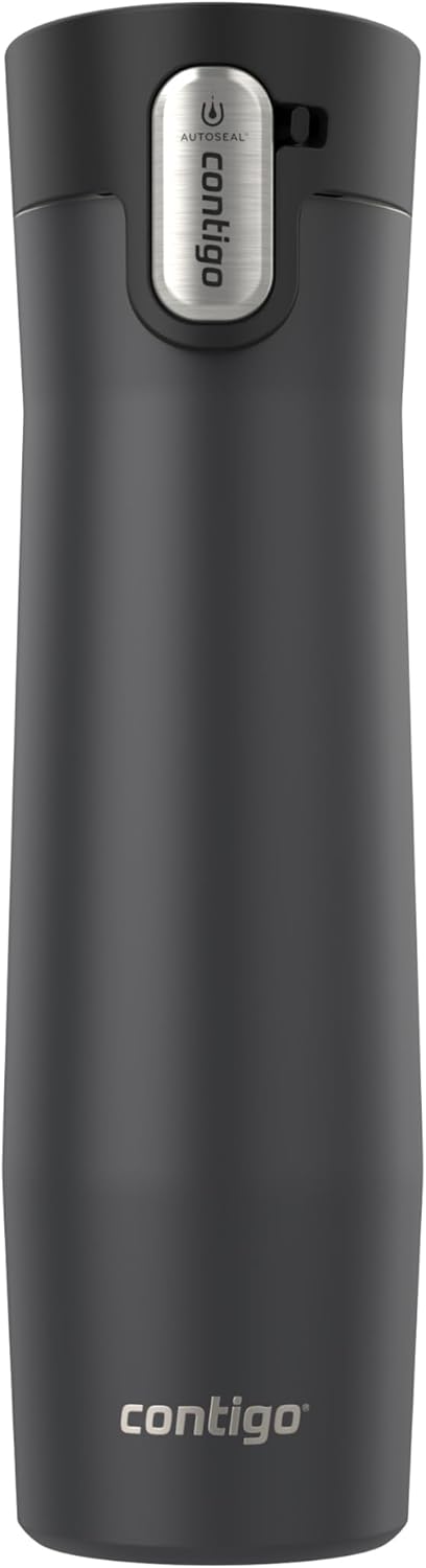 Contigo AUTOSEAL West Loop Vacuum-Insulated Stainless Steel Travel Mug with Easy-Clean Lid 12 oz Blueberry