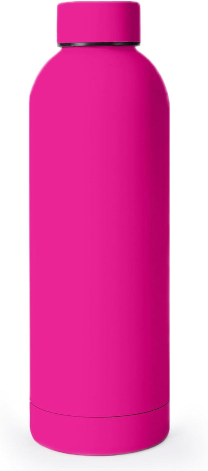 NOBL Stainless Steel Water Bottle,17 oz, 500 ml, Double Wall Vacuum Insulation, Sealed Bottle Keeps Drinks Cold 24 Hrs & Hot 12 Hrs, Leak Proof, Fits Noble Carry-On Cup Holder - Sand