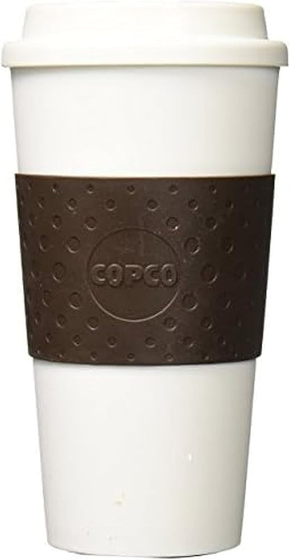 Copco Acadia 16 oz Travel Mug - Insulated Reusable Coffee Tumbler with Double-Walled Plastic, Leak-Proof Lid, BPA-Free - Portable Mug for Hot & Cold Drinks, Cup Holder Friendly (Blue)