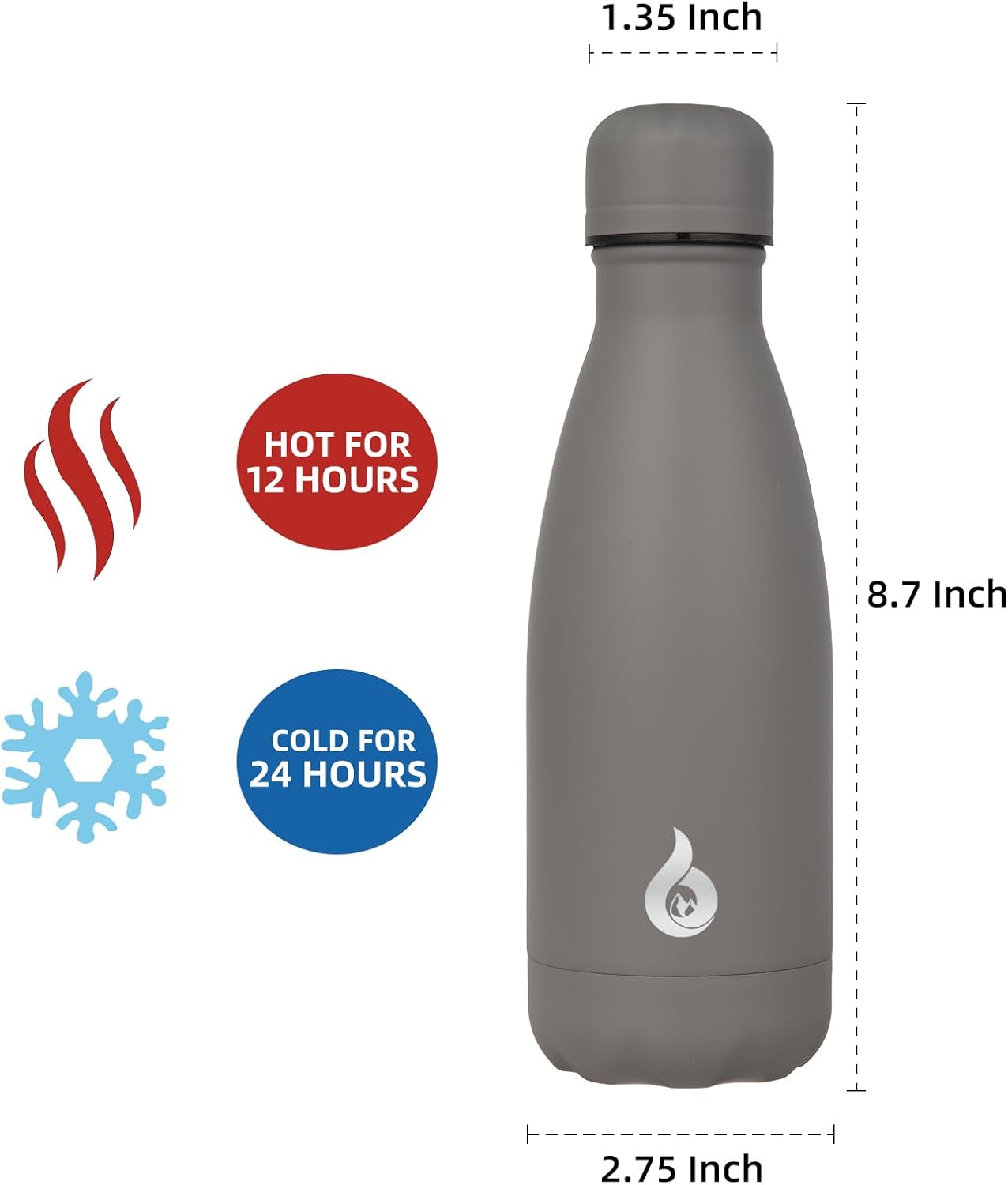 BJPKPK Insulated Water Bottle 12oz Small Stainless Steel Water Bottles Reusable Metal Thermal Keep Cold and Hot,Dreamy Purple - Colors B