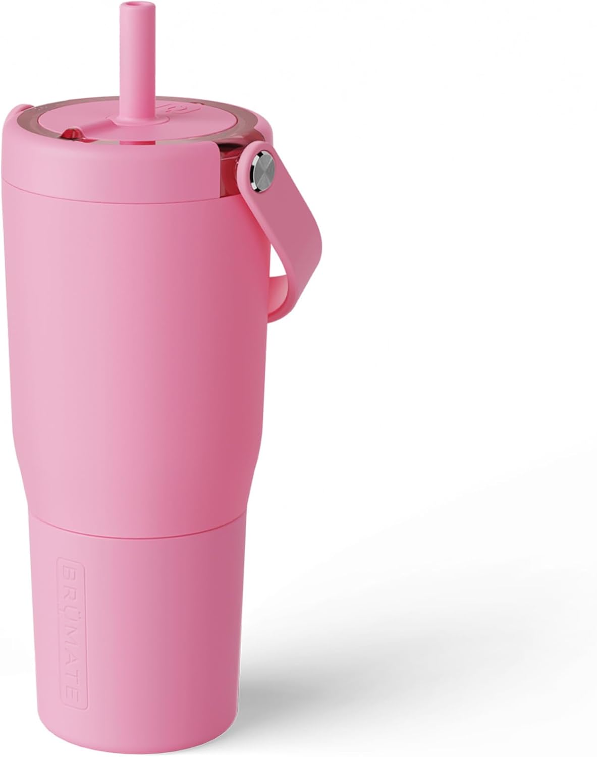 BrüMate Resa 35oz 100% Leakproof Tumbler w/Handle & Straw | Flexible SoftSip Straw | Silicone Sleeve for Durability | Stainless Steel | Cup Holder & Travel Friendly Water Bottle (Java)