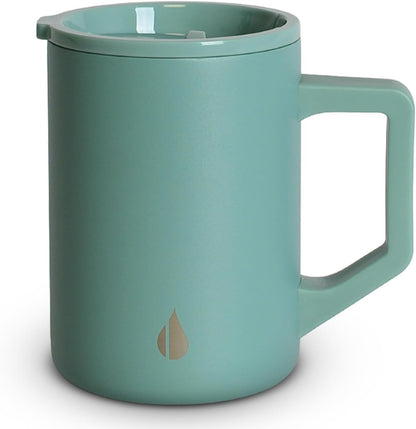 Elemental Insulated Coffee Mug - Triple-Wall Stainless Steel Summit Travel Cup for Hot and Cold Drinks - Thermal Coffee Mug with Lid and Handle for Camping, Office & Travel 16oz - Rainbow Speckle