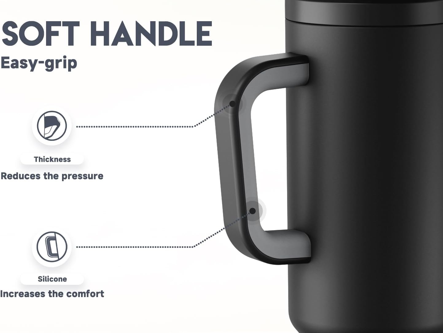 Meoky 40 oz Tumbler with Handle and Straw: Stainless Steel Insulated Tumbler with Lid and Straw - 100% Leak Proof Tumbler for Car Cup Holders - Travelers Commuters Workers, Donut