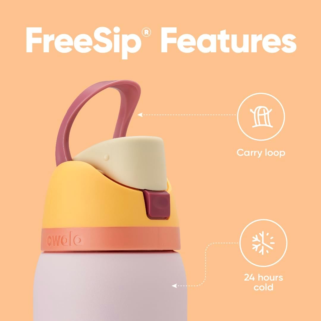Owala FreeSip Insulated Stainless Steel Water Bottle with Straw, BPA-Free Sports Water Bottle, Great for Travel, 32 Oz, Denim
