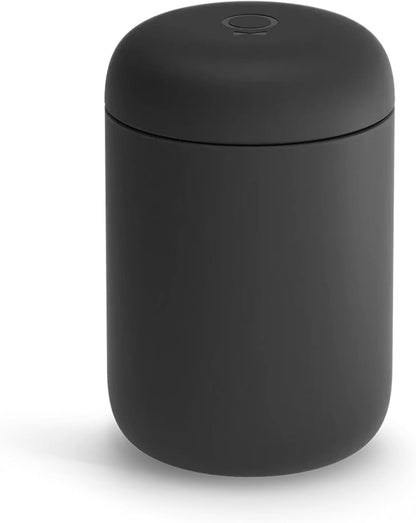 Fellow 12 oz Carter Wide Travel Mug - Wide Mouth Vacuum-Insulated Stainless Steel Coffee Mug - Tea and Coffee Tumbler with Ceramic Interior - Matte Black