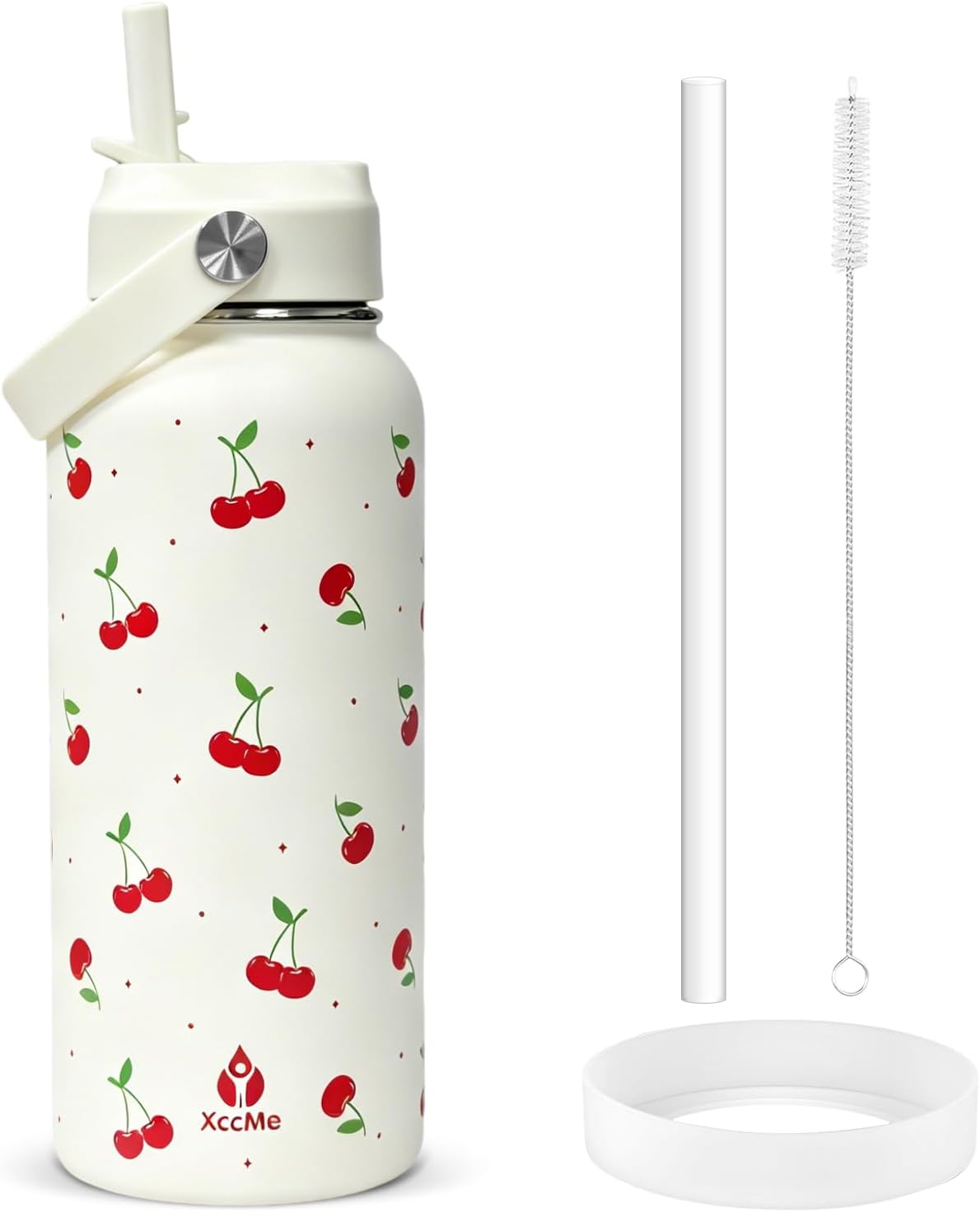 32oz Pickleball Insulated Water Bottle with Lid,Stainless Steel Water Bottl with Flip Straw and Handle,Gifts for Pickleball Players, Pickleball Lovers,Women Girls,Leak Proof Water Bottle