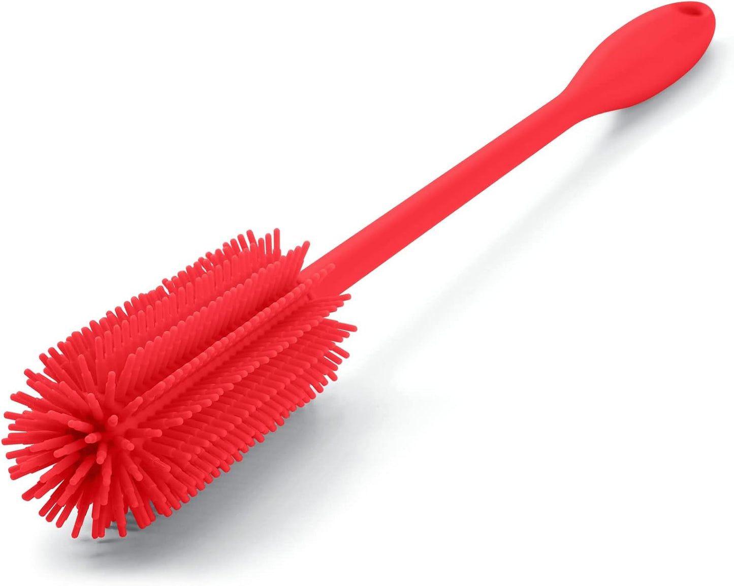 Silicone Bottle Brush, Water Bottle Cleaner Brush with Long Handle, Perfect for Cleaning Narrow Neck Containers, Vacuum Sports Bottle, Tumblers, Flask, Glassware (1 Pack, Charcoal)