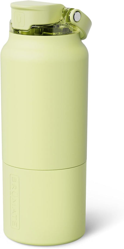 BrüMate Rise 25oz Water Bottle With 100% Leakproof Covered Silicone Straw | Insulated Stainless Steel Water Bottle | Cup-Holder Friendly | Fast Flow | Soft Sip Silicone Spout | BPA-Free (Rose Taupe)