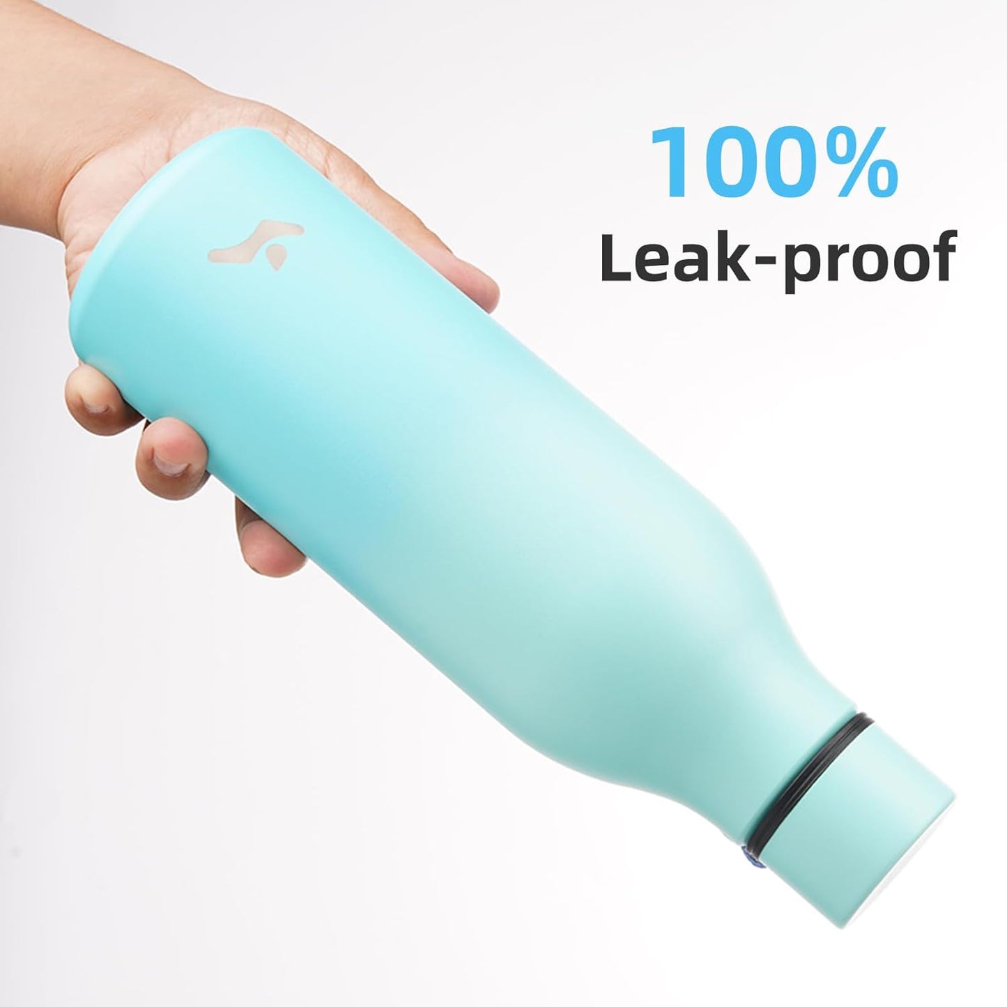 Konokyo Insulated Water Bottle with Strap,18 oz Double Wall Stainless Steel Vacuum Bottles Metal Water Flask,Macaron Green - Colors A