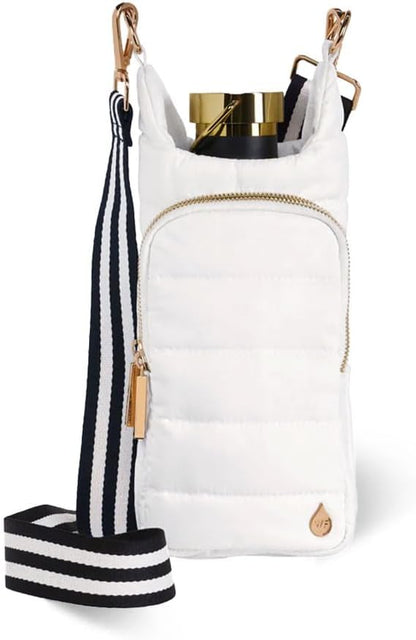WanderFull Original HydroBag Fits Up to 32 oz Water Bottle Holder with Strap – Hands-Free Crossbody Water Bottle Carrier Bag with Phone Pocket - Colors B