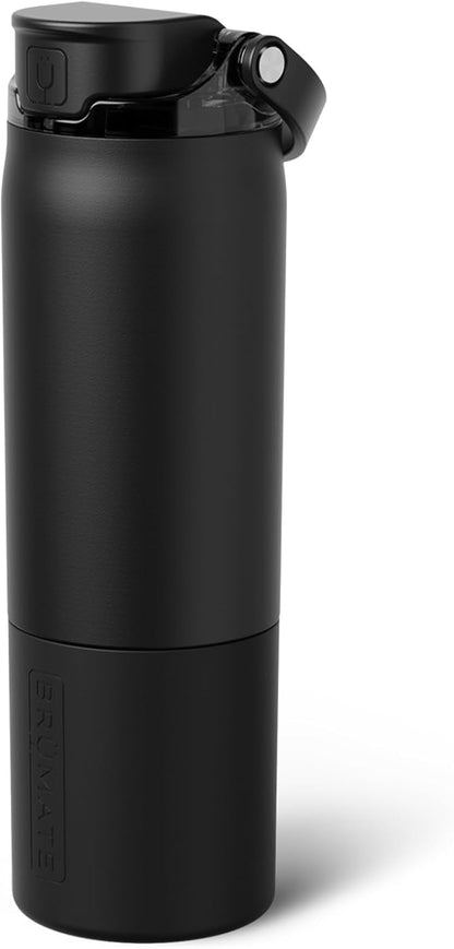 BrüMate Rise 25oz Water Bottle With 100% Leakproof Covered Silicone Straw | Insulated Stainless Steel Water Bottle | Cup-Holder Friendly | Fast Flow | Soft Sip Silicone Spout | BPA-Free (Rose Taupe)