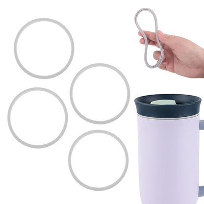 BOXOB 4pcs Gasket Replacement for Owala 40oz Tumbler, Silicone O Ring Water Bottle Ring Seal Lid Gasket Replacement Parts Accessories Compatible with Owala 40oz Stainless Steel Cup (Grey)