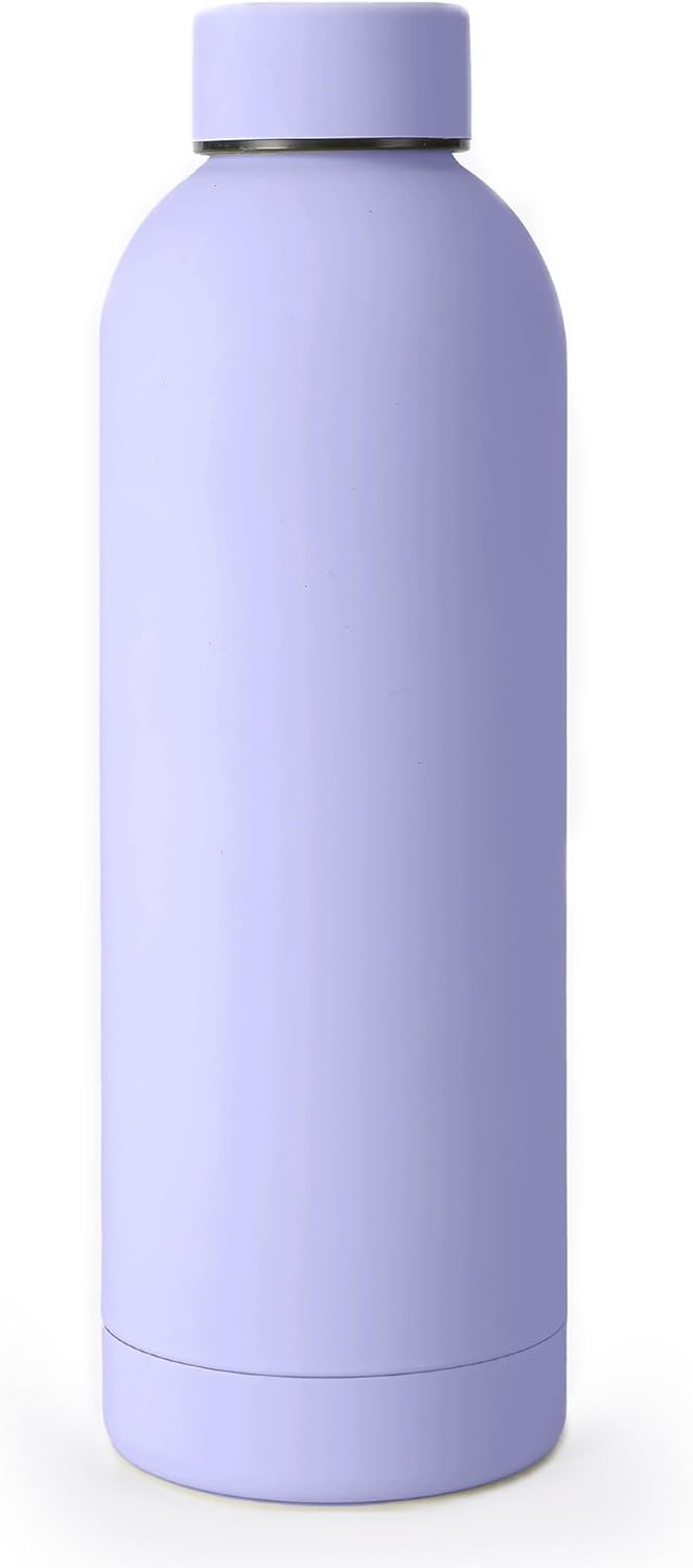 NOBL Stainless Steel Water Bottle,17 oz, 500 ml, Double Wall Vacuum Insulation, Sealed Bottle Keeps Drinks Cold 24 Hrs & Hot 12 Hrs, Leak Proof, Fits Noble Carry-On Cup Holder - Sand