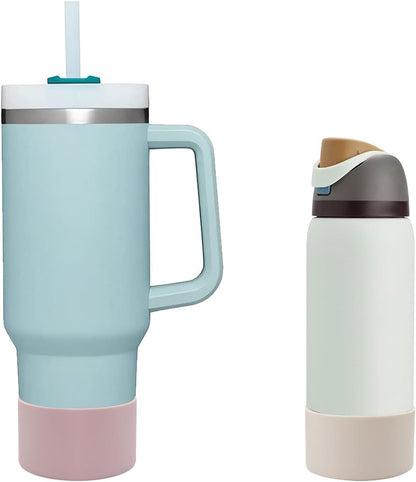 5Pcs Silicone Bottle Boot, Bottom Protector Compatible with Stanley/Hydroflask/Iron Flask/Simple Modern, 2.9-3in Bottom Width of Stainless Water Bottle