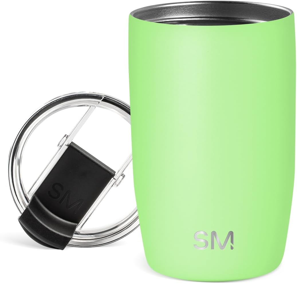 Simple Modern Voyager Tumbler with Flip Lid | Travel Coffee Mug | Insulated Stainless Steel Cold Brew Iced or Hot Coffee Cup | Gifts for Women Men Her Him | 16oz, Almond Birch
