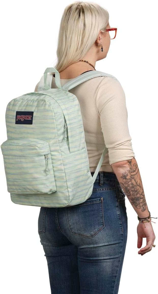 JanSport SuperBreak One Backpacks - Durable, Lightweight Bookbag with 1 Main Compartment, Front Utility Pocket with Built-in Organizer - Premium Backpack, Black - Colors B