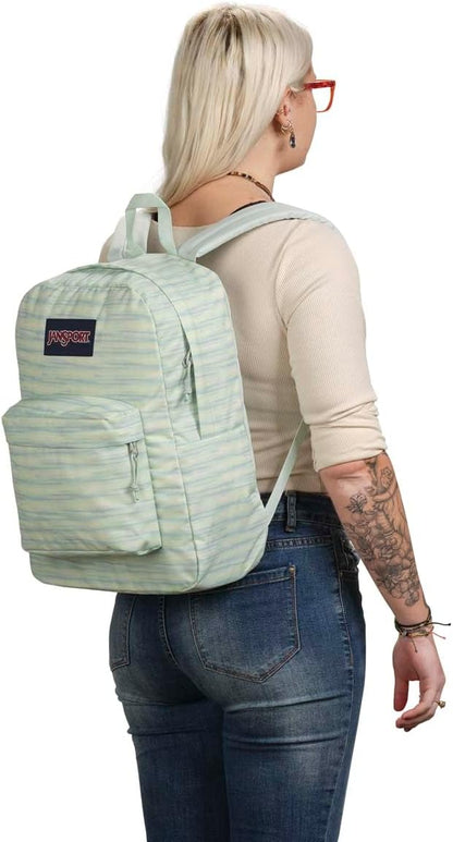 JanSport SuperBreak One Backpacks - Durable, Lightweight Bookbag with 1 Main Compartment, Front Utility Pocket with Built-in Organizer - Premium Backpack, Black - Colors B
