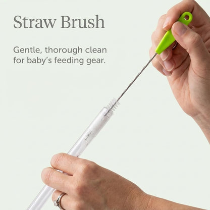 Ariseno 5-in-1 Baby Bottle Cleaner Set, Including Nylon & Silicone Bottle Brush, Cap, Straw & Nipple Brushes, BPA-Free (Grey)